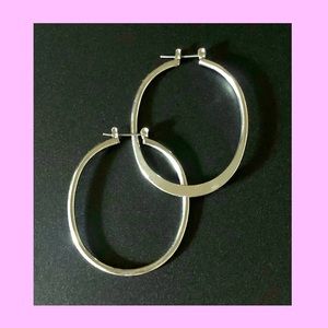 Savvy Silver Hooped Earrings